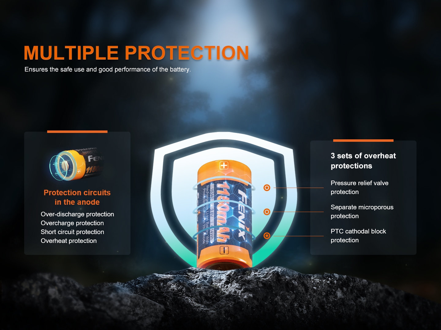 Fenix RCR123A battery